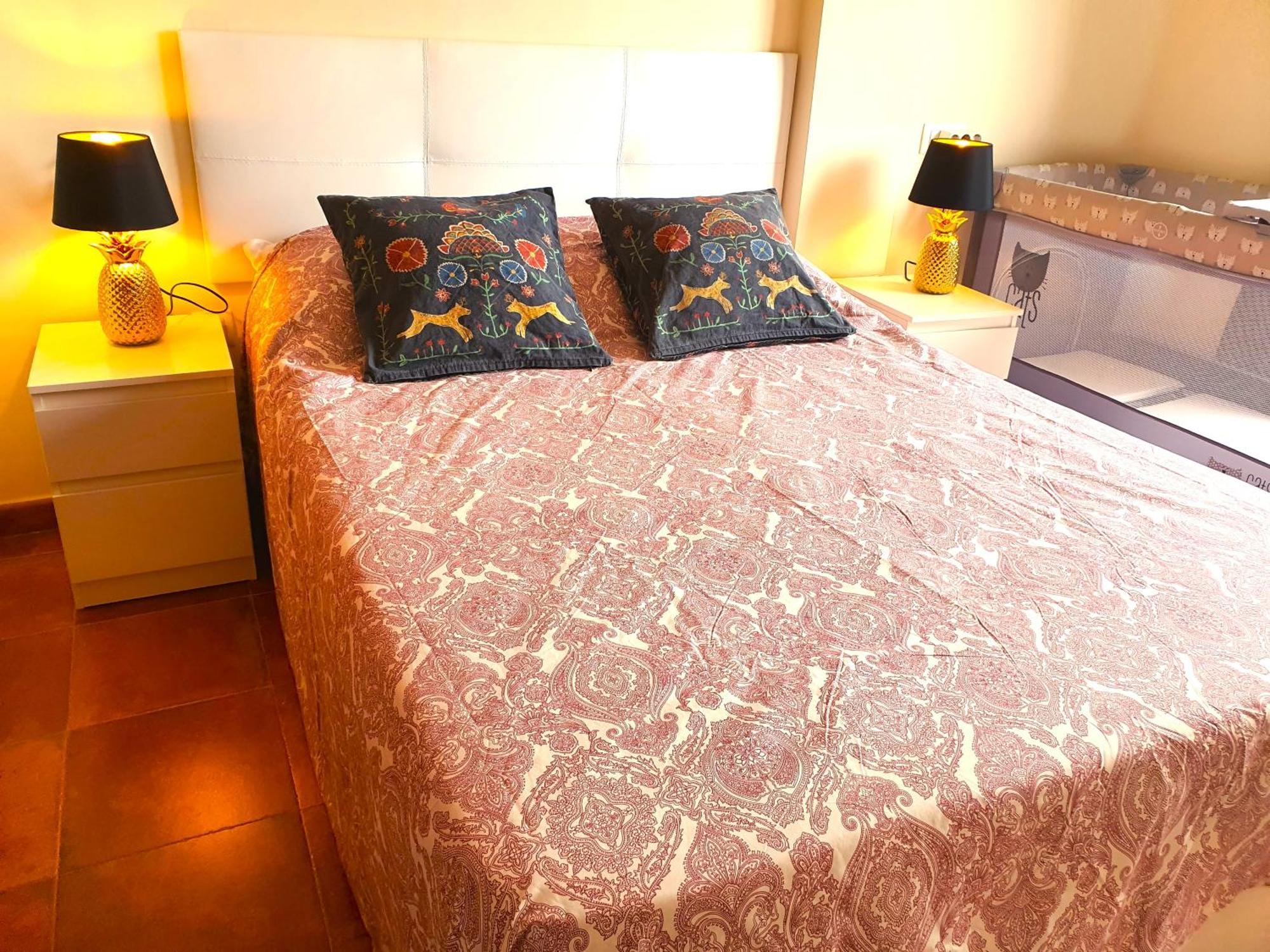 Apartamento con hermoso jardín y AC Isla Plana Exterior foto